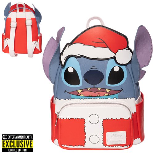 Loungefly Santa Stitch Mini Backpack (Entertainment Earth Exclusive)