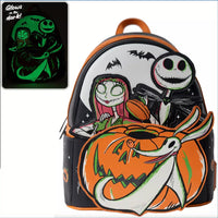 Loungefly Nightmare Before Christmas Disney 100 Halloween Backpack (GITD) (Entertainment Earth Exclusive)